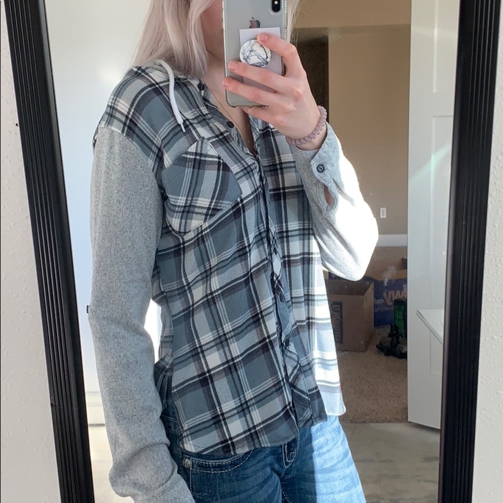 Warm flannel with hood!